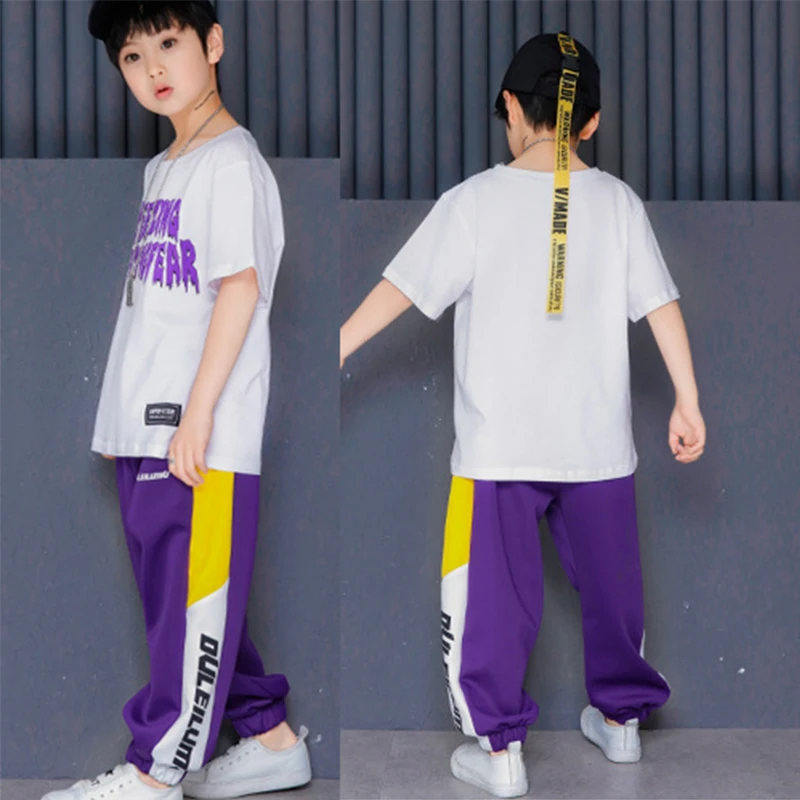 Детский джазовый танцевальный костюм для мальчиков и девочек тренировочная