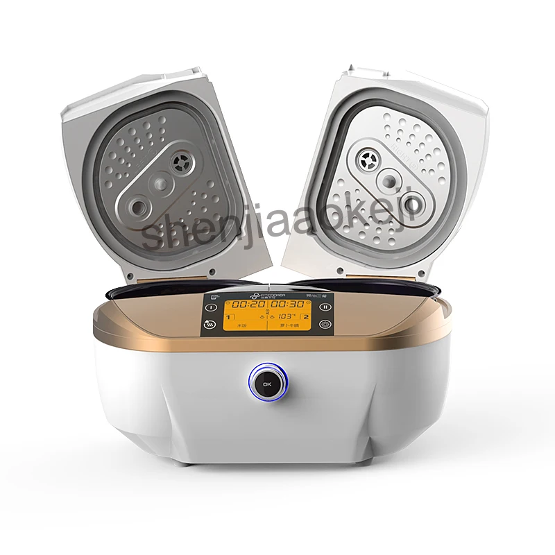

1pc Household smart dual-bile rice cooker SA-FD4501 multifunctional automatic double door electric cooker food cooking machine