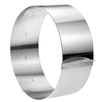 mousse cake ring adjustable 6 to 12 inch stainless steel build layers while keeping a nice shape mold for cheesecake desserts