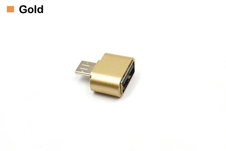 Кабель с разъемами микро-usbи USB 2,0 разъем Micro USB OTG адаптер для Xiaomi Redmi Note 5 6 iPad Pro для samsung S7 планшет Android, телефон конвертер - Цвет: Золотой