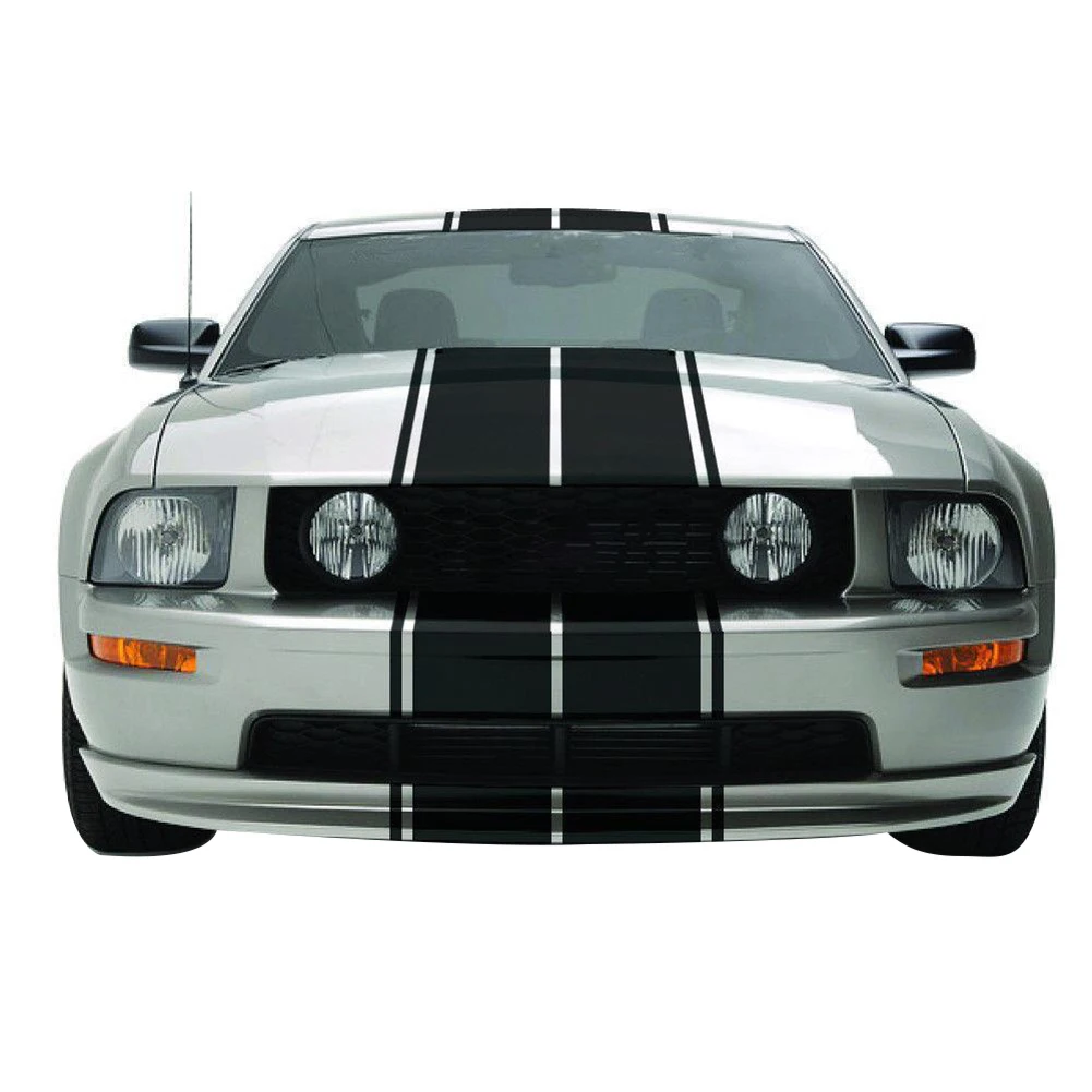 Гонки стиль двойной ралли полосы графика виниловые наклейки Mustang GT автомобиль полный средства ухода за кожей автомобильный аксессуар наклейка