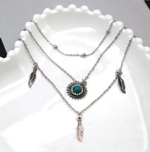 XL 0420 New fashion short necklace multi-layer alloy jewelry gift female boho layer girl collar accessories facto | Украшения и