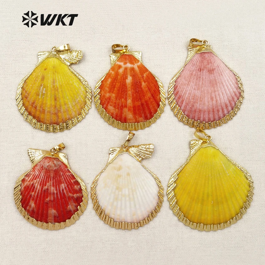 WT-JP006 WKT красочный специальный кулон в виде ракушки для модных женских ювелирных