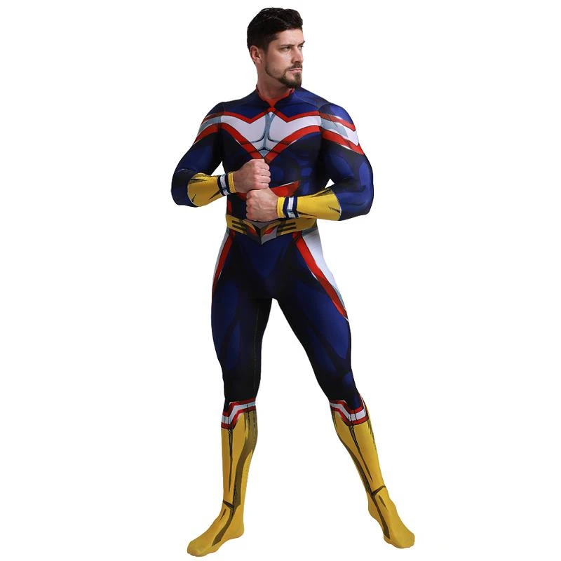 Аниме Boku No Hero Academy My Hero Academy All Might костюм косплей боевой костюм Хэллоуин зентай Детский комбинезон боди