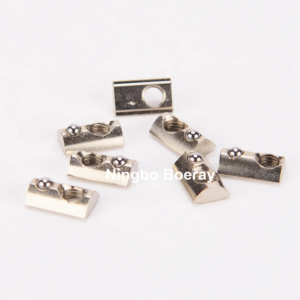 20 шт. 10 M4 полукруглые эластичные пружинные гайки для алюминиевого профиля