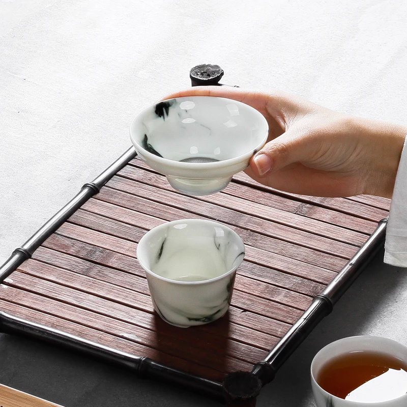 Zen ситечко для чая китайская керамическая ручная роспись чернила и мыть