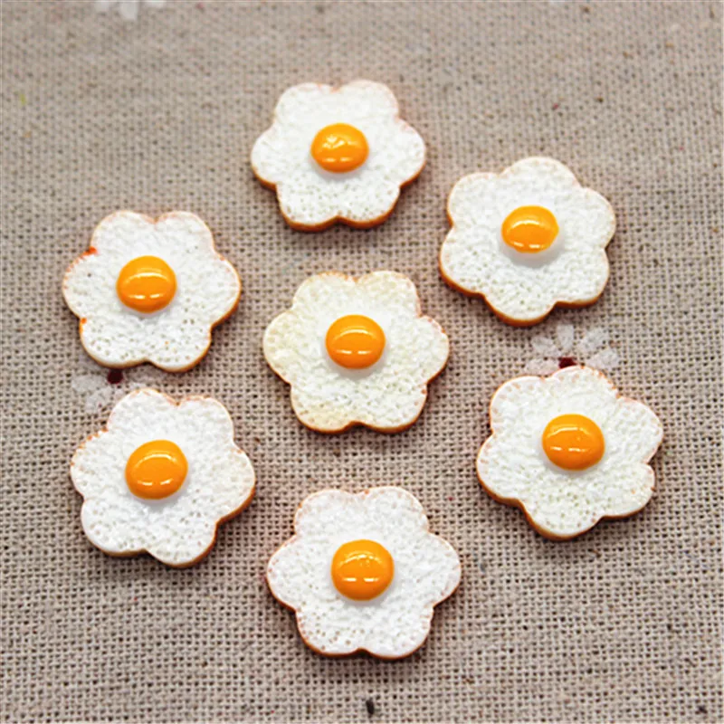 10 штук искусственный бриллиант из смолы с помпоном в виде яйца миниатюрный