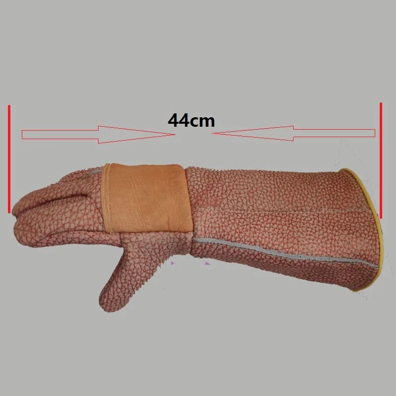 Толстые кожаные перчатки против укусов тактические для тренировки животных