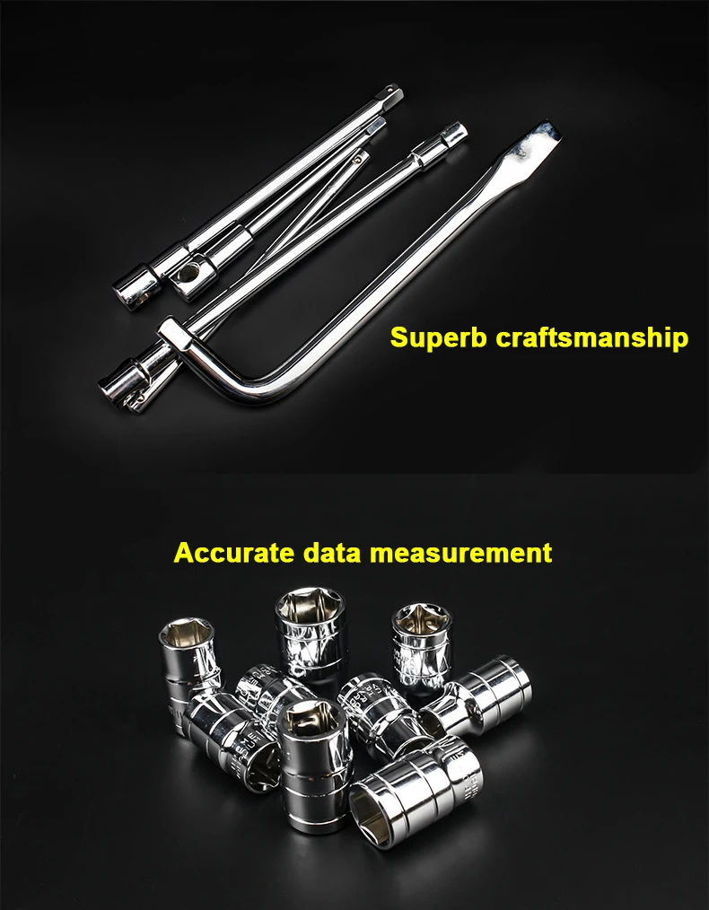 

Wrenchs set Ratchet Socket Wrench Socket Set Deep Socket CR-V Socket Wrench Bicycle Torque Wrench Wrench Set Auto Repair Tool