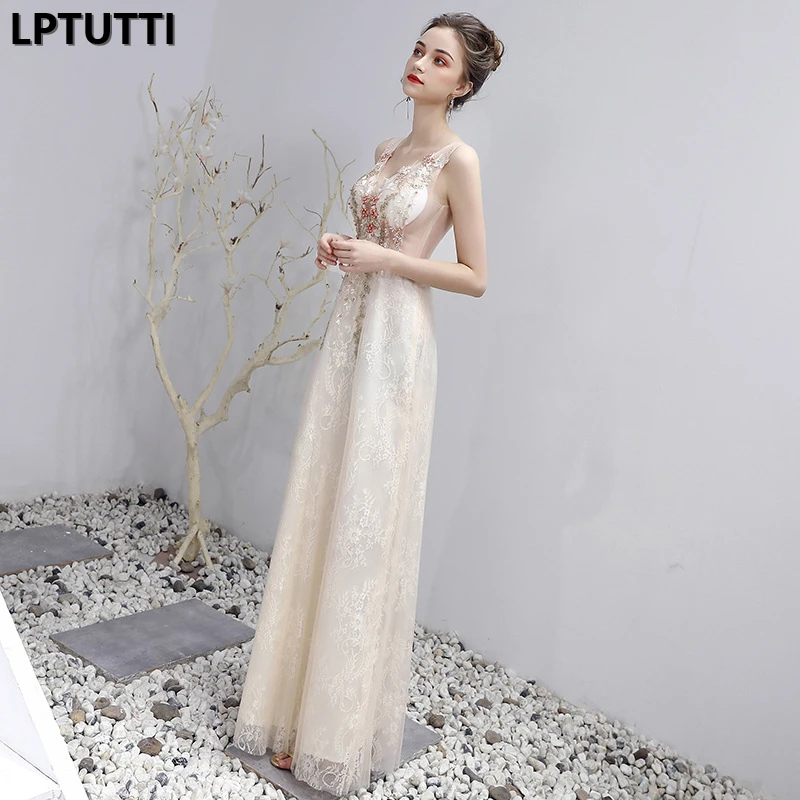 LPTUTTI Beading Embroidery New For Women Elegant Date Ceremony Party Prom Gown Formal Gala Events Luxury Long Evening Dresses | Свадьбы и