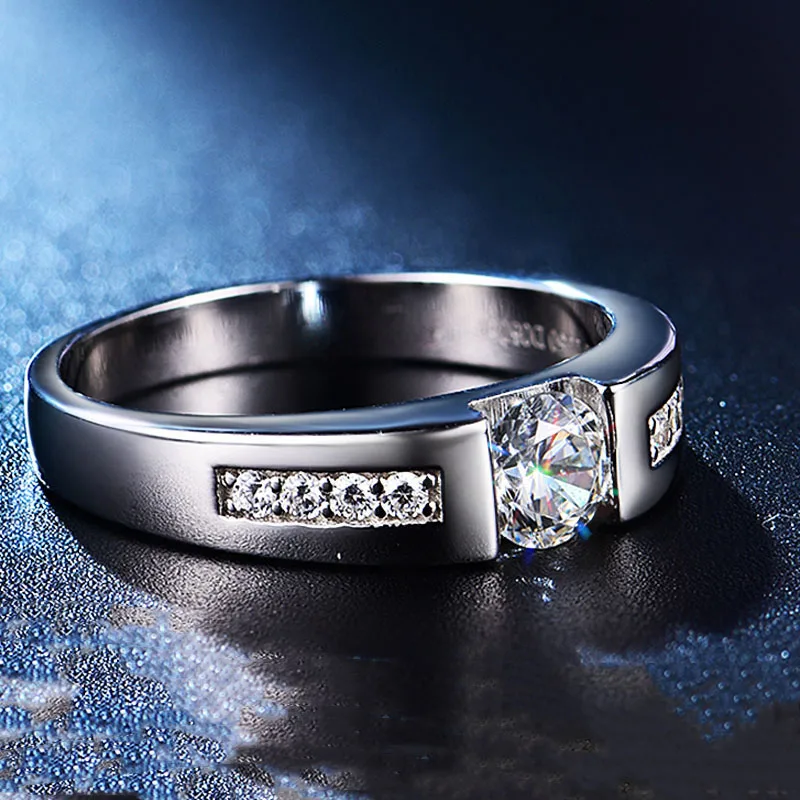 100% 18K 750Au золото Moissanite алмазное мужское кольцо D Цвет VVS с национальным