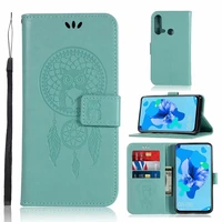 for huawei p20 lite 2019 phone case pu leather cover fundas wallet flip owl wind chimes relief shell for huawei p20 lite 2019