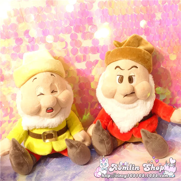 Белоснежка и семь гномов плюшевые куклы 25 см 10 ''счастливый сонный Doc Sneezy Dopey Grumpy Bashful Игрушки для девочек Подарки