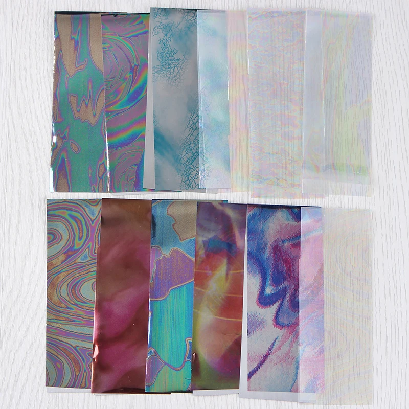 12 видов цветов/упаковка блестящее небо наклейки для ногтей 4*16 см переводные