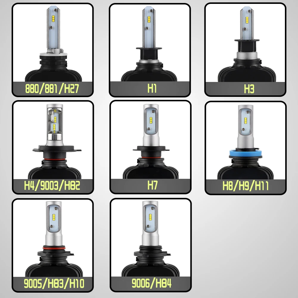 Светодиодный свет LED лампы H4 H7 автомобиля стильные h27 9005 9006 hb4 880 H3 H11 H1 H8 фар