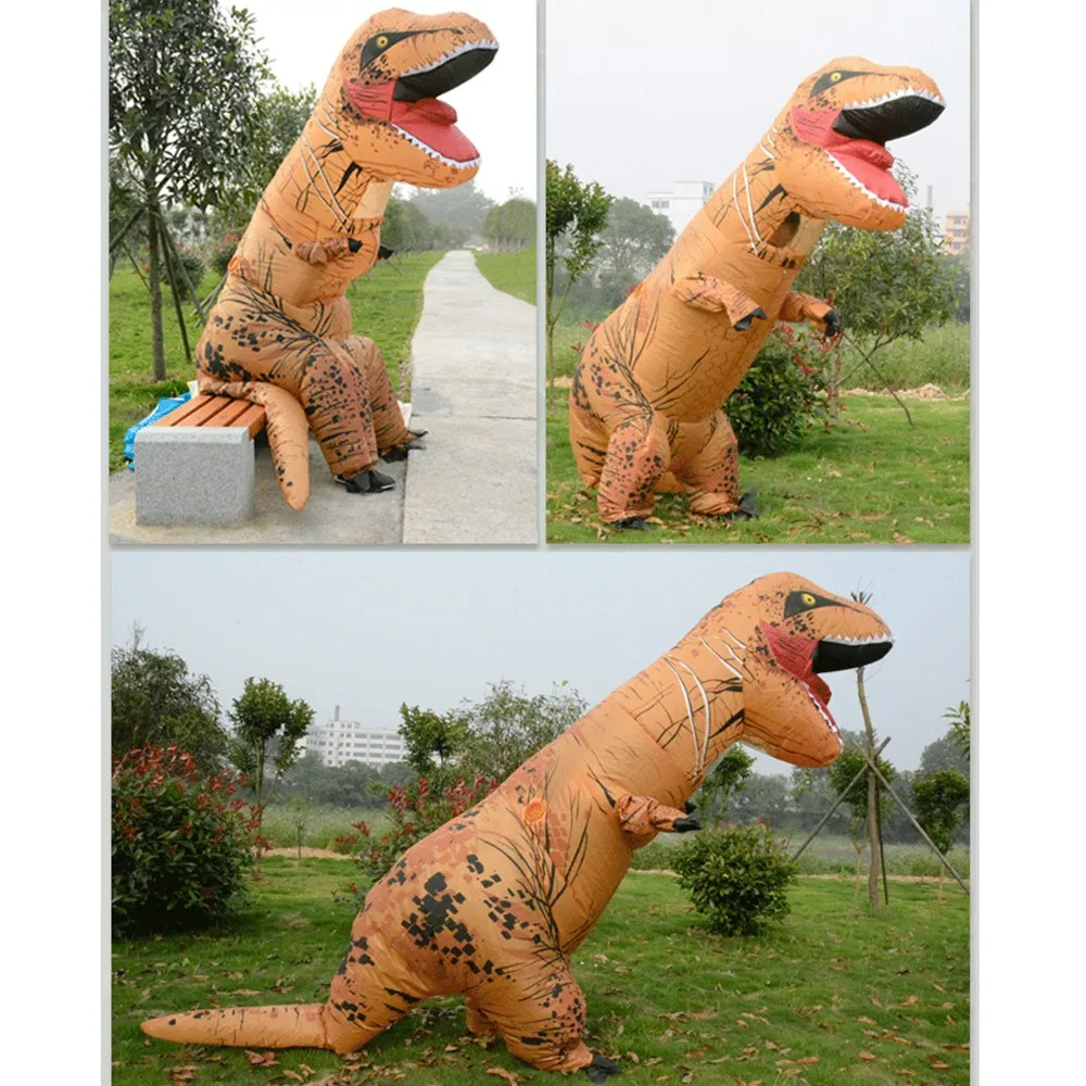 Вечерние костюмы для взрослых t rex костюм динозавра косплей фэнтези надувной