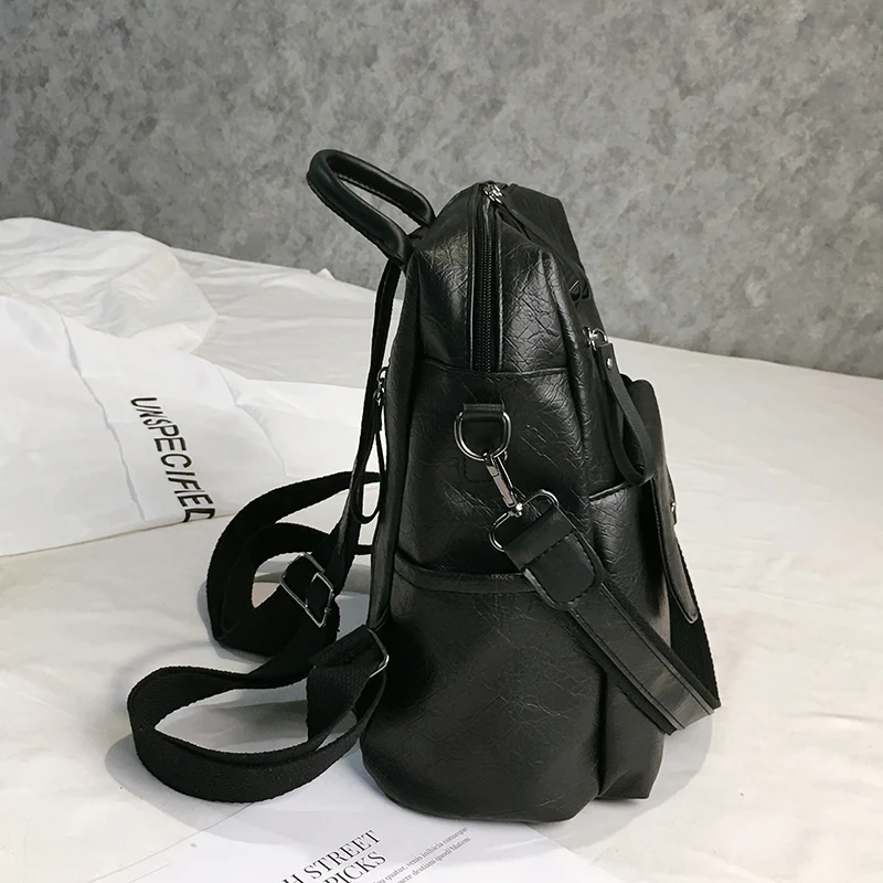 Кожаный рюкзак сумки для женщин 2018 Дамский Большой Вместительный ноутбука сумка