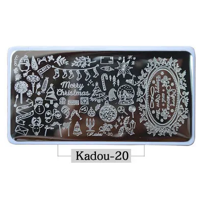 20 Nowflakes(Kadou1-22S)-стальная штамповочная пластина Новинка 22 Рождественский дизайн ногтей Изображение Штамповка пластина лак маникюрный шаблон педикюр - Цвет: 20