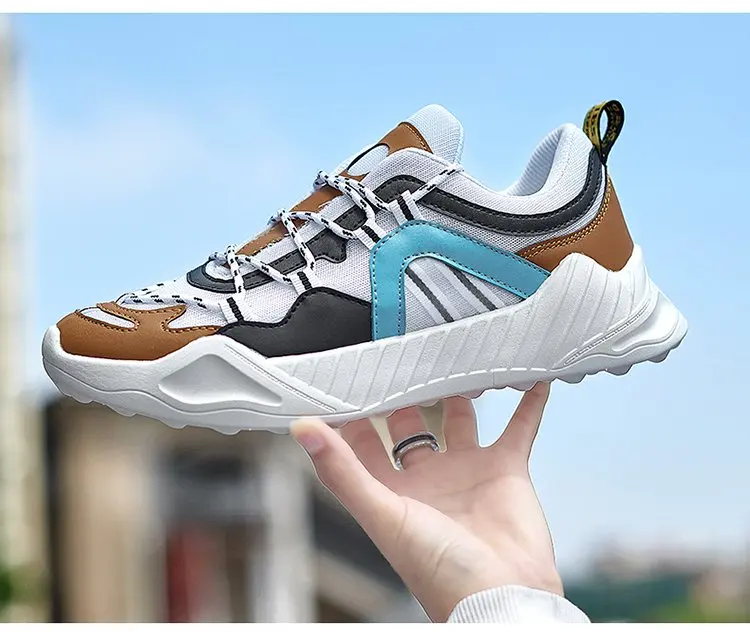 INS Hip Hop Street Summer Casual Mesh Shoes Men Chunky Sneakers Breathable Footwear Fashion Sneaker Joker Tenis Masculino