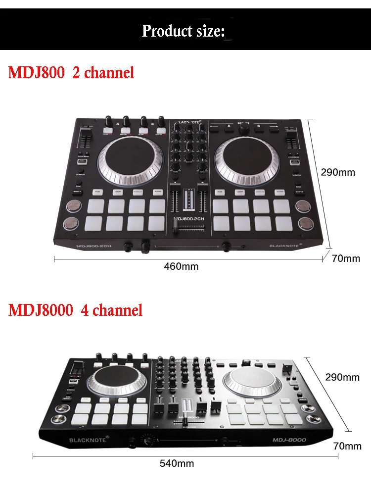 BLACKNOTE диджей контроллер MIDI для воспроизведения проигрывателей дисков аудио микшерный пульт проигрывателей микшер звука mesa de mezclas dj. DJ микшер