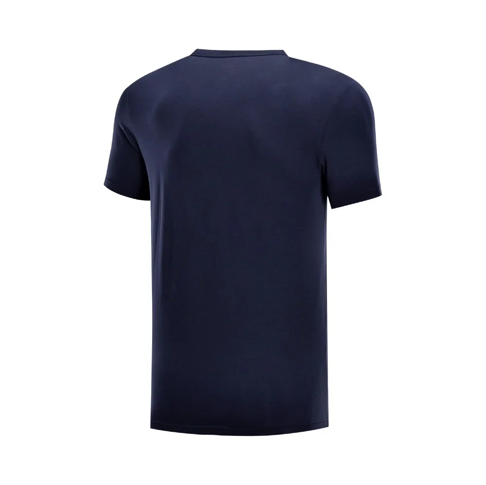 Li Ning Мужская Уличная серия футболка дышащая 91% хлопок 9% спандекс подкладка