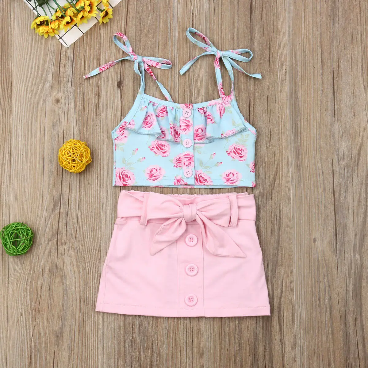 Pudcoco 2019 год детская одежда костюмы для девочек малышей маленьких цветочный