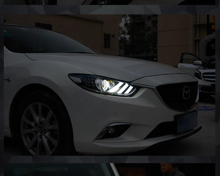 АКД Автомобиль Стайлинг фара для Mazda 6 Atenza светодиодный фонарь Mustang-дизайн светодиодный DRL H7 D2H Hid вариант Ангел глаз биксеноновые фары