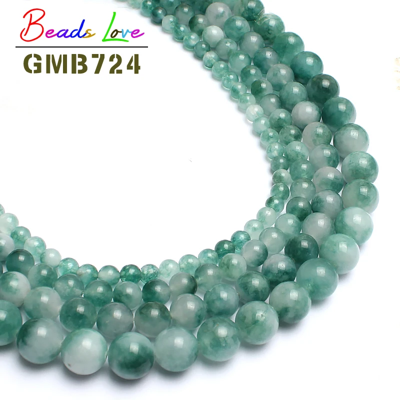 Бисер из натурального зеленого халцедона бисер для изготовления ювелирных