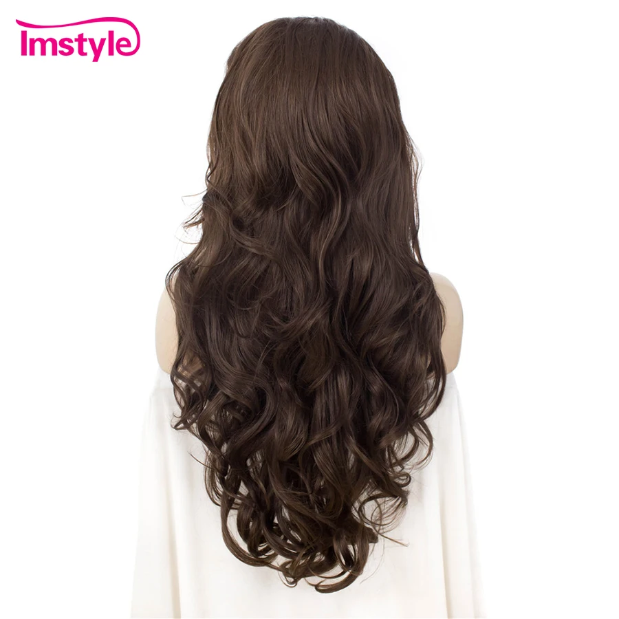 Коричневые парики Imstyle парик из синтетического кружева спереди волнистые