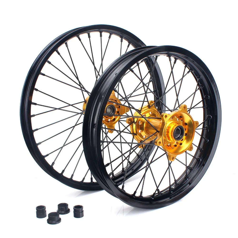Передние и задние диски BIKINGBOY 21*1 6 18*2 15 MX полные ступицы 36 спиц для SUZUKI RMZ 250 RMZ250 07 08 09