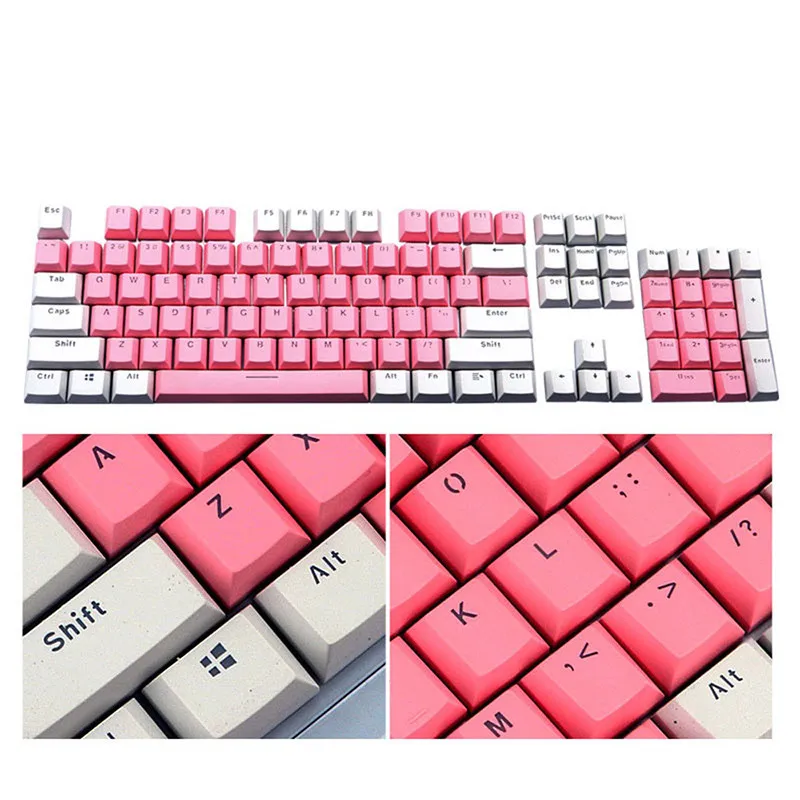 Полупрозрачная клавиатура Double Shot PBT 104 колпачки для клавиш с подсветкой