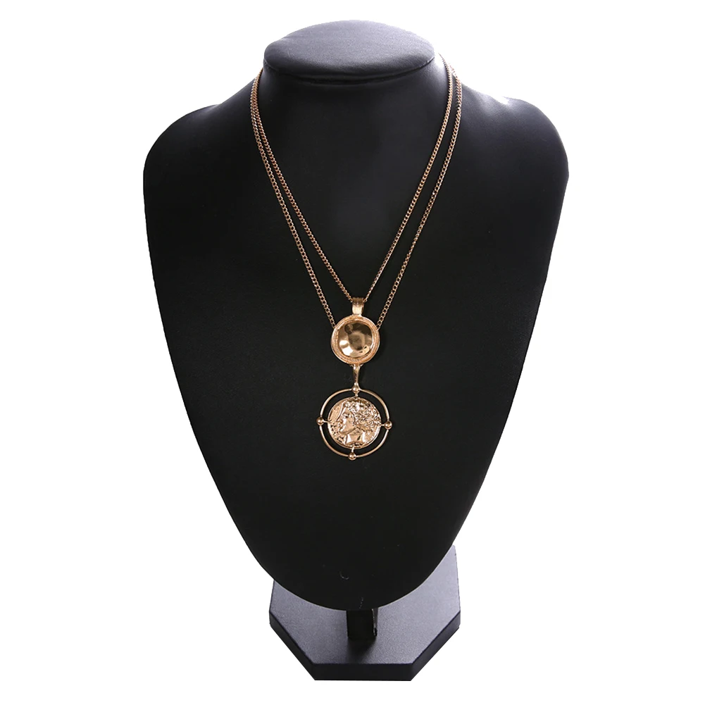 Религиозная многослойная круглая подвеска из сплава женское ожерелье