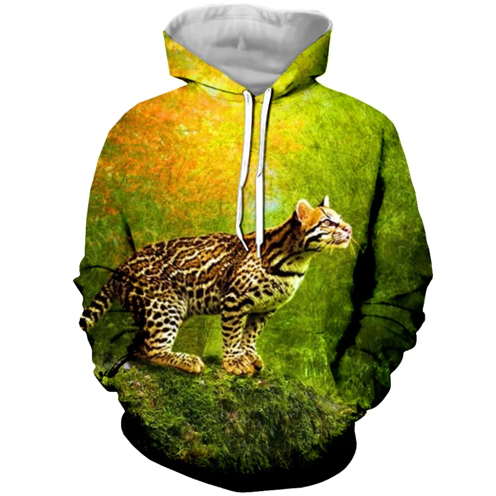

New Fashion Animation Cheetah Forest 3d Printed Hoodie For Women Men Outwear Hoodies/Sweatshirt/ Dropshipping