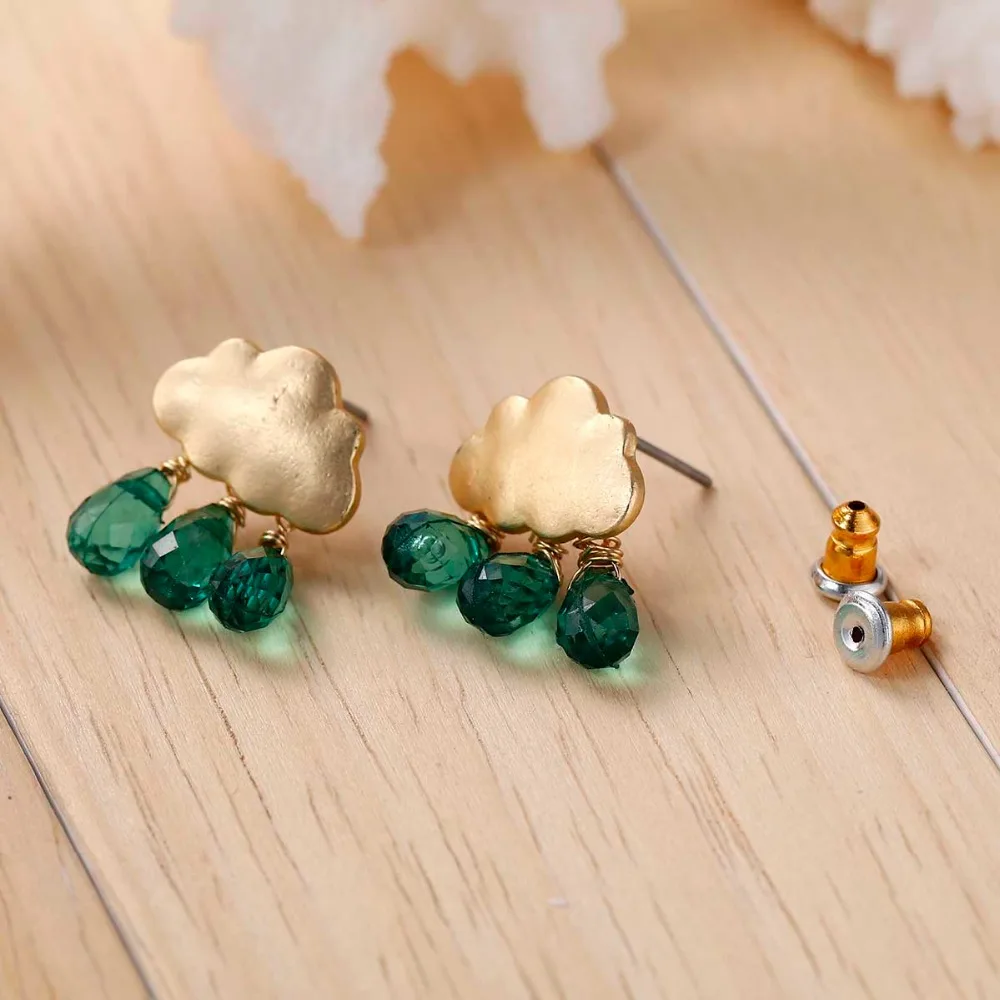 8 сезонов 2016 новые летние серьги-гвоздики в виде облака Акриловые бусины богемном