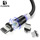 Магнитный светодиодный кабель FLOVEME Type-C Micro Lighting, кабель для iPhone 7, 5, 2 А, Samsung a5, Oneplus 6, 5t, зарядное устройство