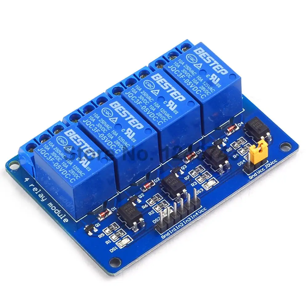 Синий 4 Канальный Релейный Модуль 5 в выход канальный модуль для Arduino|channel relay|channel 5v