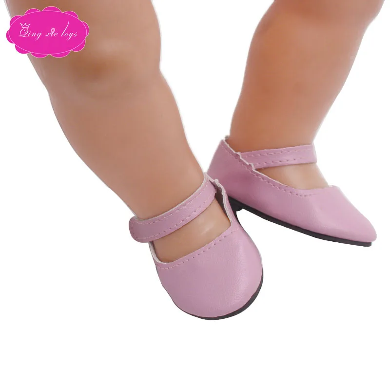 Куклы розовое платье принцессы обувь подходит 43 см baby doll и американский 18 дюймов девушки кукла обувь аксессуары g5-g66