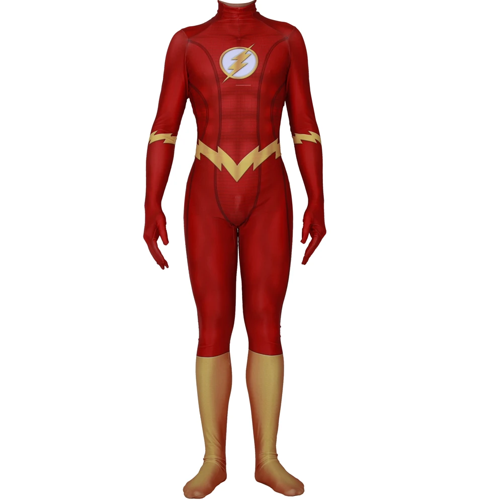Новинка 2019 года для взрослых и детей флэш Косплей-костюм супергерой Барри Аллен