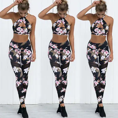 2018 новые женские Бег Йога Фитнес Леггинсы для женщин тренажерный зал Спортивные