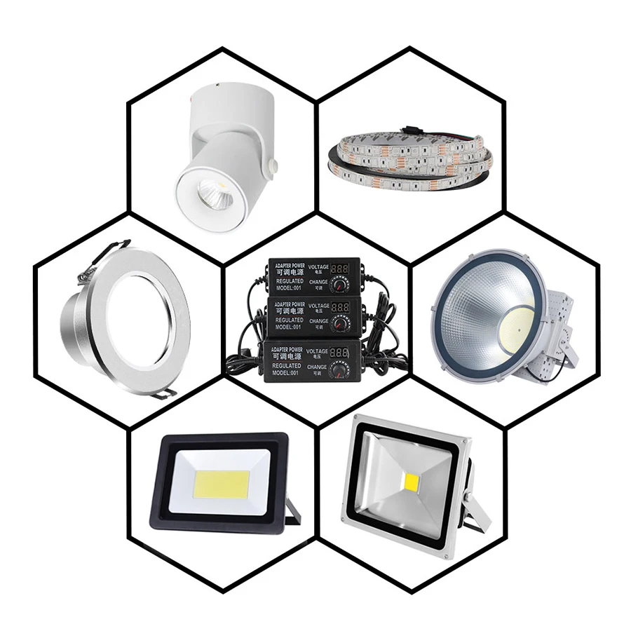 Адаптер питания с регулировкой переменного тока на постоянный ток 220 В 3 в 6 9 12 24