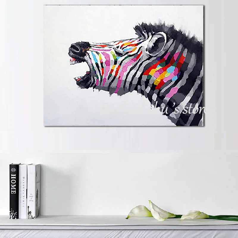 

Large Size Handpainted Modern Abstract Zebra Oil Painting On Canvas Zebra Abstract Art Wall Pictures For Living Room Home Decor