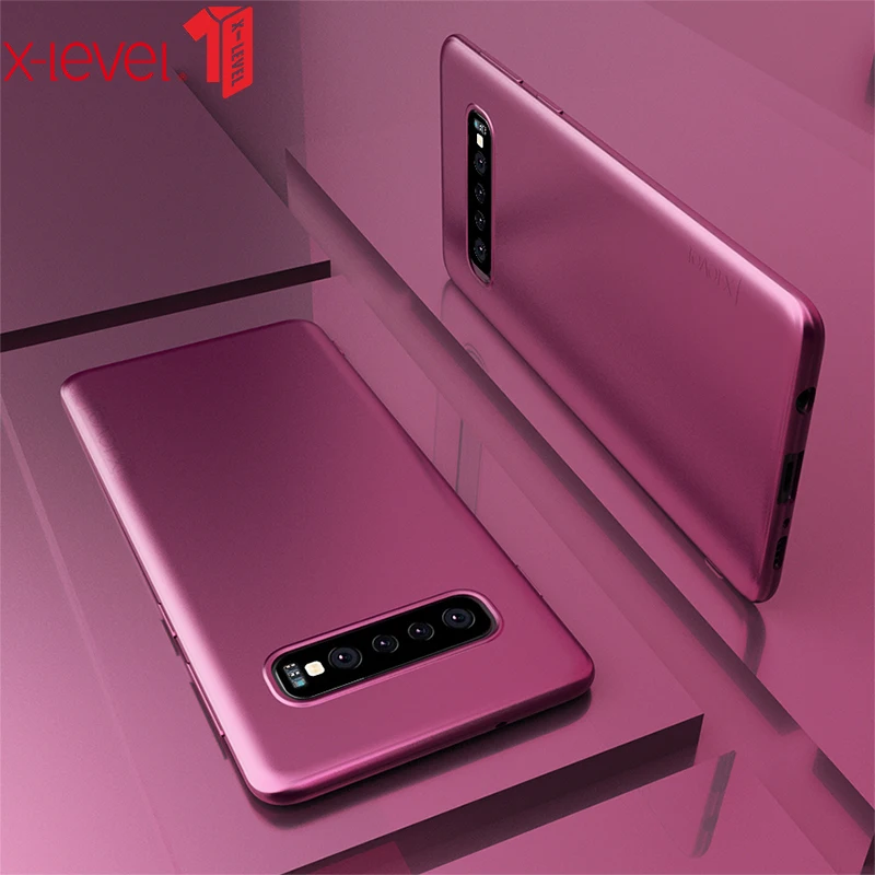 

Чехол-накладка для Samsung Galaxy S10, S10e, тонкий, матовый, ТПУ, противоударный