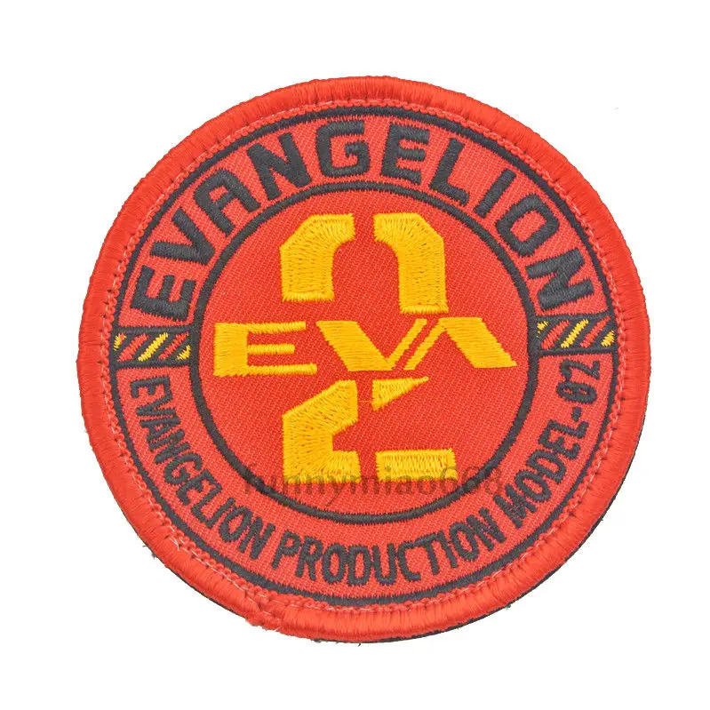 Neon Genesis Evangelion EVA производственная модель 02 косплей вышитые нашивки значки DIY
