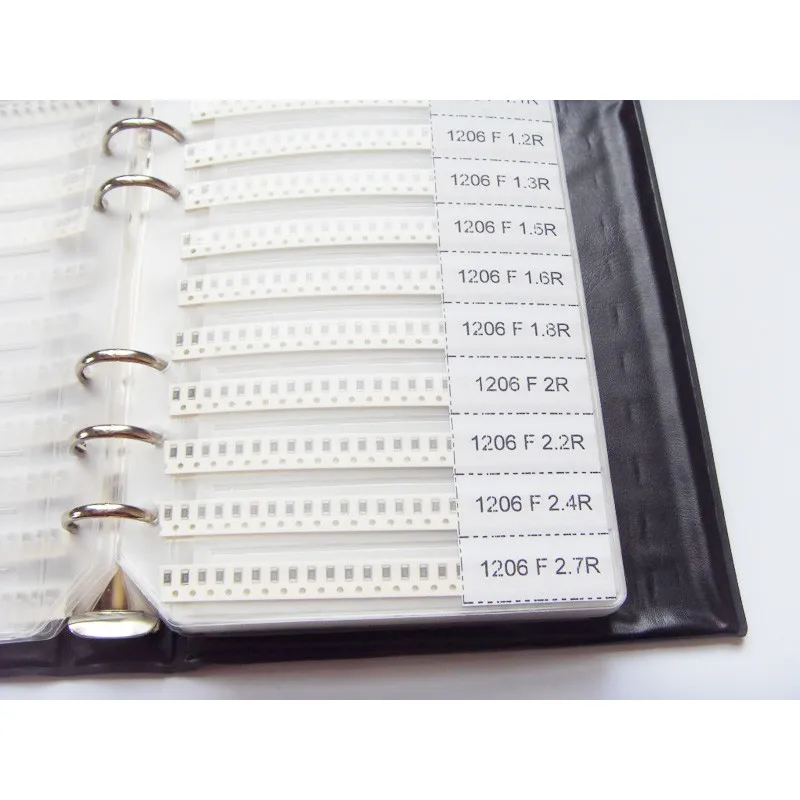1206 SMD резистор 0R~ 10 м 1% 170valuesx25 шт = 4250 шт+ конденсатор 38valuesx25 шт = 950 шт 10PF~ 22 мкФ образец книги