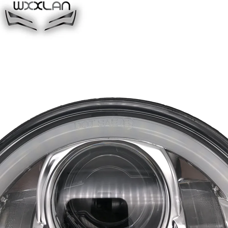 Wxxlan 5 75 дюймов светодиодные фары halo Кольцо Белый DRL ангельский глаз для мотоциклов
