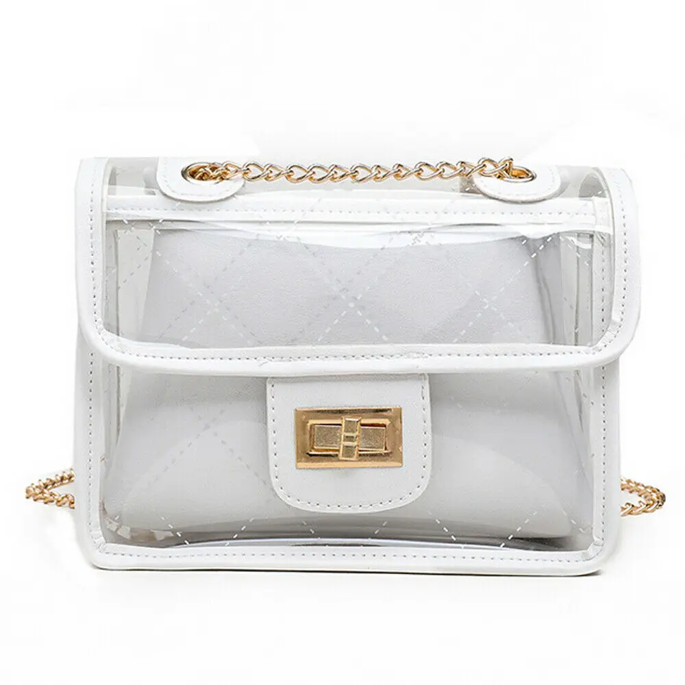 Женская сумка прозрачная на цепочке | Багаж и сумки