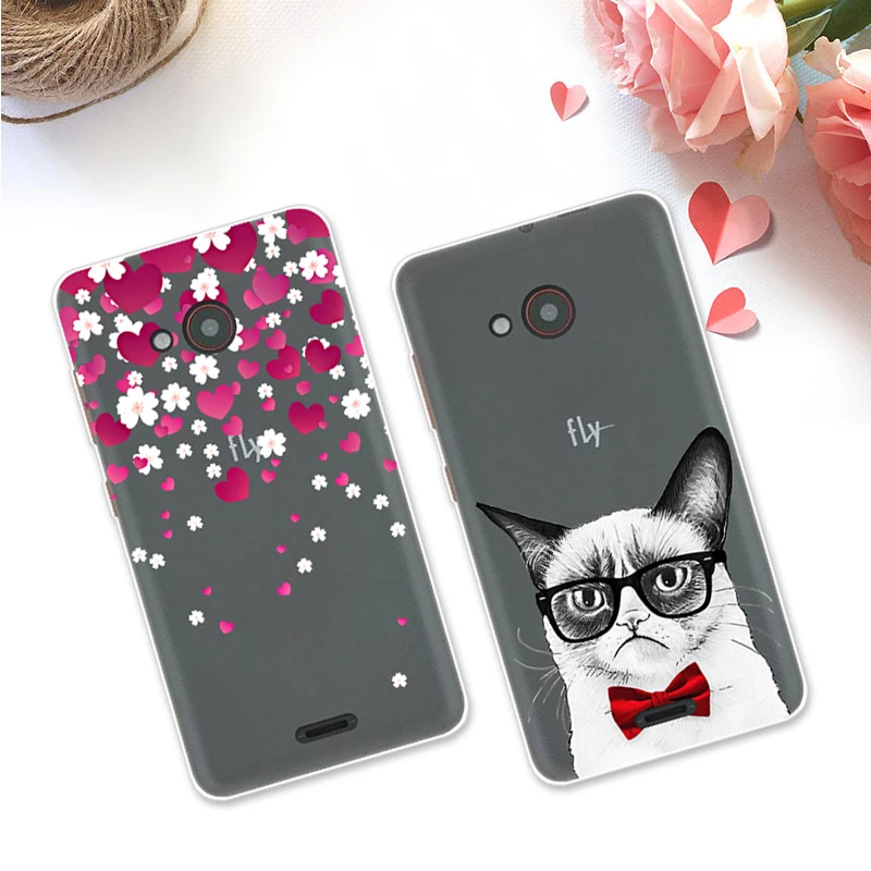 Case For Fly Fs408 Stratus 8 4.0 inch Transparent Printing Drawing Silicone Phone Cases Cover FS408 Inch |