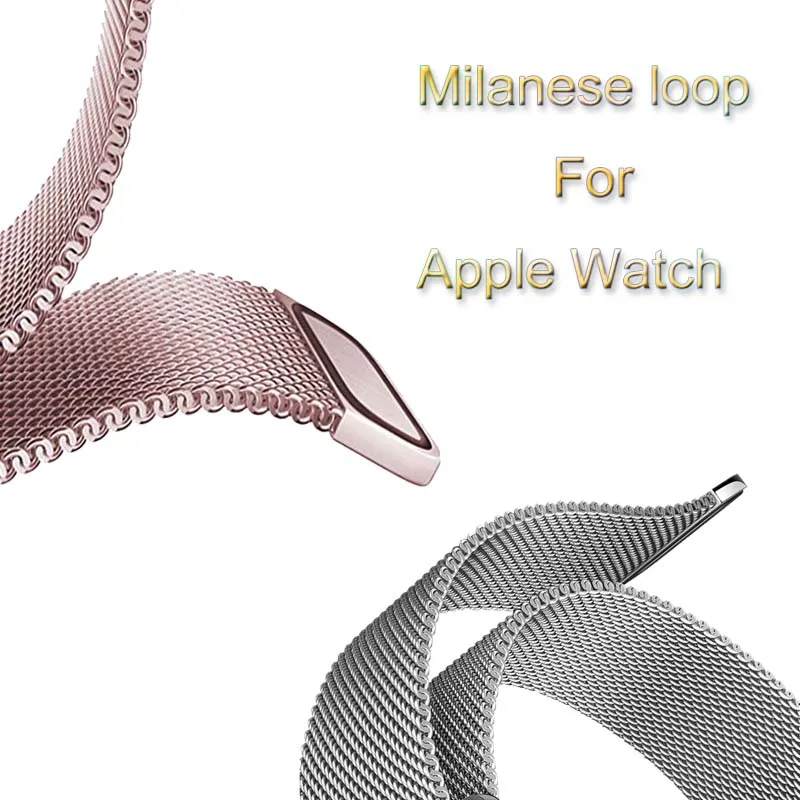 Миланская петля ремешок для часов Apple Watch 4 3 2 1 браслет ремешок для iwatch 44 мм 40 мм 38 мм 42 мм нержавеющая сталь наручный ремешок для часов
