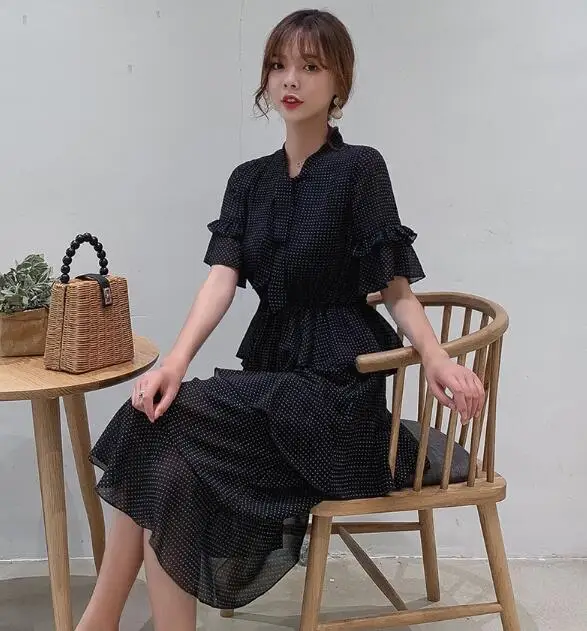 Женское платье Элегантное коктейльное в стиле &quotЛолита&quot с цветочным рисунком