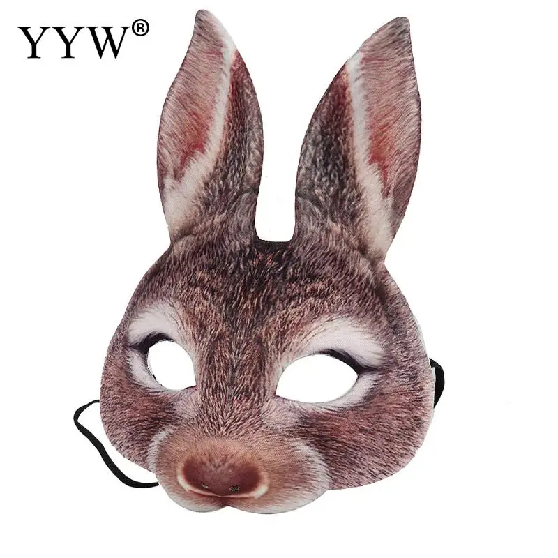 Кролики маски животные реквизит маска на Хэллоуин унисекс аксессуары для